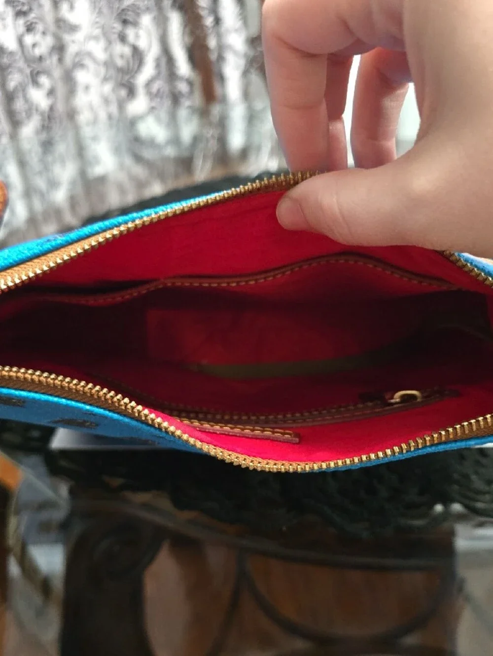 Dooney & Bourke Blue Crossbody Bag with Signature Logo